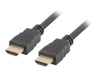 Lanberg - High Speed - HDMI-kabel med Ethernet - HDMI hann til HDMI hann - 5 m - svart - 4K-støtte Lanberg - High Speed - HDMI-kabel med Ethernet - HDMI hann til HDMI hann - 5 m - svart - 4K-støtte