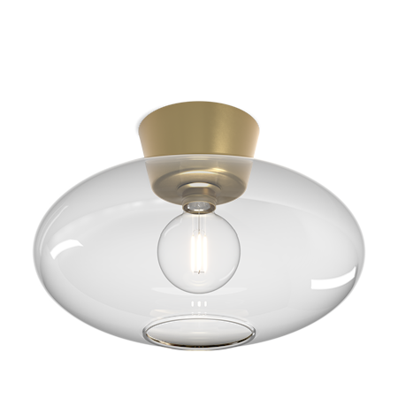 Belid Bullo XL Plafond Ø 38 cm Messing/Klar 1696654-04-0 1696654-01-0