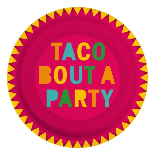 Papptallerkener Tacoparty   8 pakning