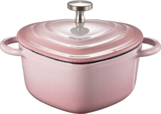 Sabor Mini støpejernsgryte hjerteformet 22 cl blush pink Sabor Mini støpejernsgryte hjerteformet 22 cl blush pink