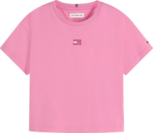 Tommy Hilfiger Tonal Flag Tee S/S Pink 44 Tommy Hilfiger Tonal Flag Tee S/S Pink 44