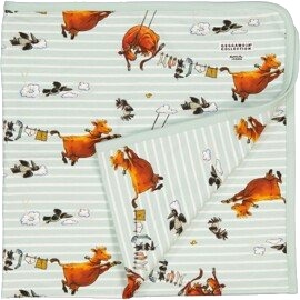 Geggamoja Babyteppe Mamma Mu Mint/Hvit Geggamoja Babyteppe Mamma Mu Mint/Hvit