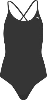 Puma Swim V-Neck Crossback Swimsuit badedrakt dame Black XL