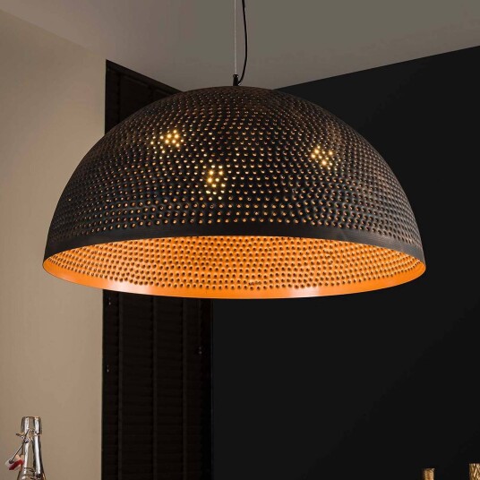 ZIJLSTRA Pendellampe Punchray dimbar Brun / rust Stue / spisestue Metall Vintage ZIJLSTRA Pendellampe Punchray dimbar Brun / rust Stue / spisestue Metall Vintage