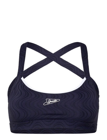Speedo Texture Crossback Bikini Top Navy XXL