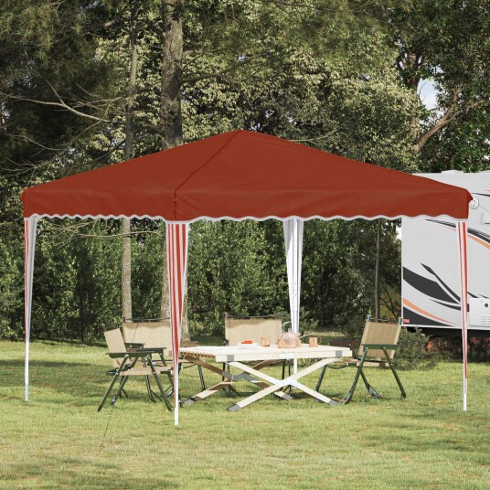 vidaXL Pop-up Festtelt 288 x 288 x 245 cm Terrakotta Oxford Stoff