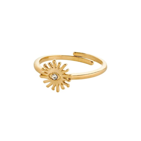 Pilgrim LULU sol stack ring gullbelagt