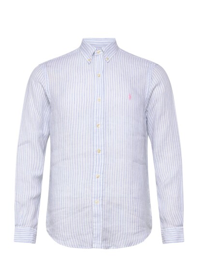 Polo Ralph Lauren Slim Fit Striped Linen Shirt Multi/patterned L