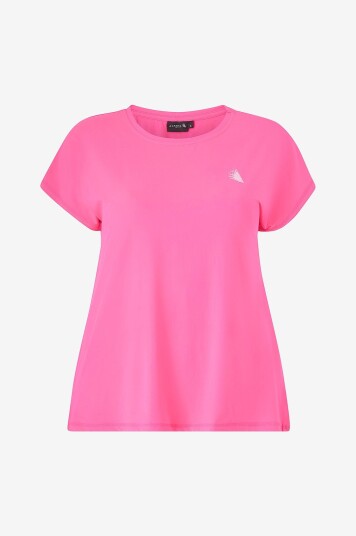 Zizzi Treningstopp Abasic O neck Tee Rosa