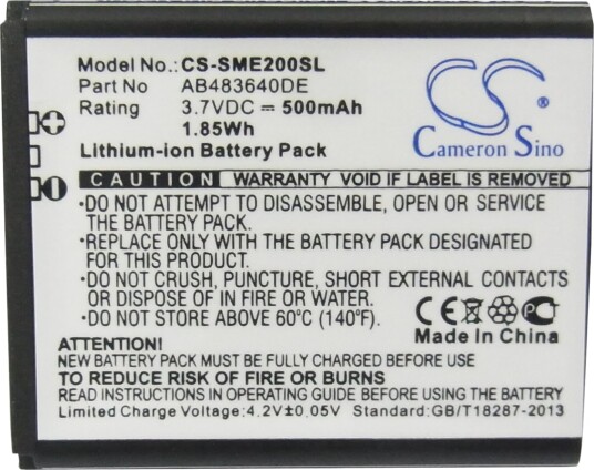 Batteri til Samsung SGH-E200 etc