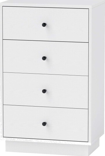 Kommode skjenk med 4 skuffer skap av tremateriale oppbevaringsskap i moderne stil skuffeskap kommode skap til stue sovero