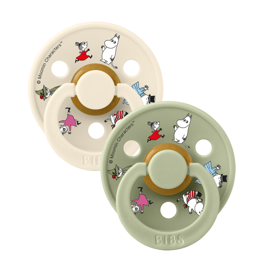 Bibs Mummitrollet Smokker 2stk Ivory mix Latex   Size 1