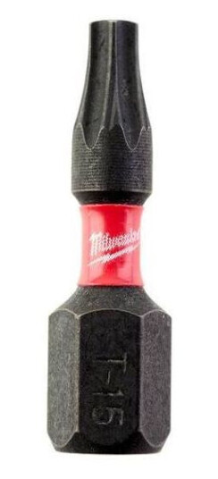 Milwaukee SHOCKWAVE TX15 25mm Bits 25-pakning for Stål