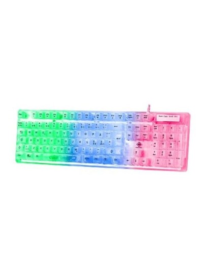 Deltaco DK250 Transparent Gaming Tastatur med RGB-belysning Nordisk Deltaco DK250 Transparent Gaming Tastatur med RGB-belysning Nordisk