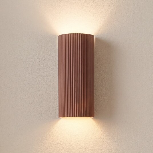 Vegglampe Lindby Colja dimmbar Brun / Rust Stue Gips / Leire Moderne 13.3 30.5 Brun / Rust