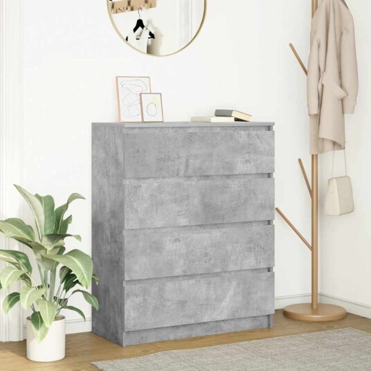 Skjenk betonggrå 80x35x99 cm konstruert tre