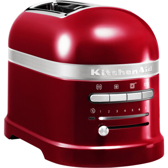 KitchenAid Artisan 2-skivers brødrister Rød Metallic med smuleskuff og bagelfunksjon