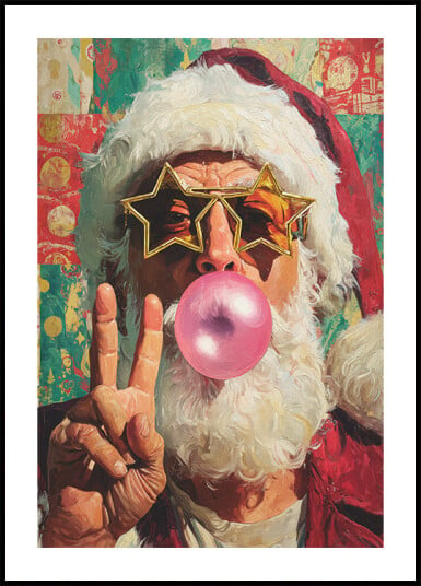 The Cheerful Santa Claus Plakat Plakat / 21x30cm