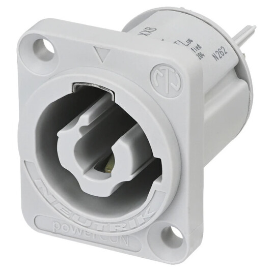 Neutrik NAC3MPXXB Powercon chassis 3p outlet grå