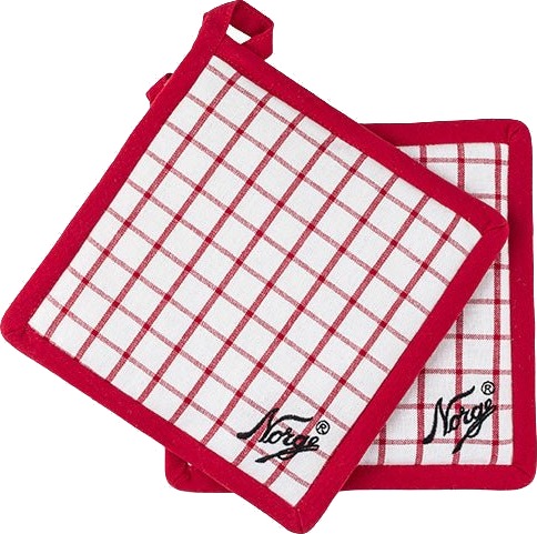 Norgesglasset Gryteklut Bomull 20x20cm Rød 2pk Norgesglasset Gryteklut Bomull 20x20cm Rød 2pk