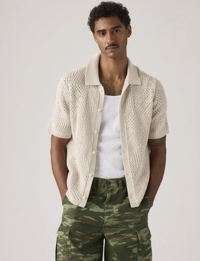 Levi"s® Sweater Camp Shirt Pumice Ston   Beige   XXL