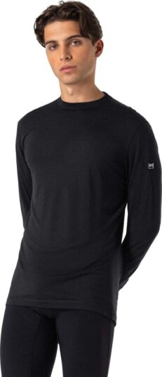 super.natural Men's Tundra175 Long Sleeve S, Jet Black super.natural Men's Tundra175 Long Sleeve S, Jet Black