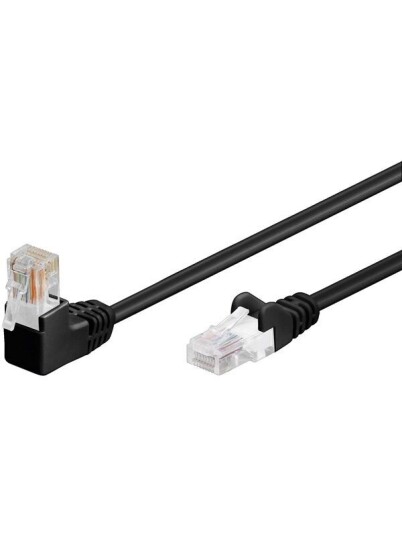 Goobay CAT 5e 90° Vinklet U/UTP Nettverkskabel Svart 1 m