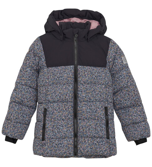Color Kids Polstret Jakke Quilt Fantom m. Blomster Color Kids 16 år 176 Dunjakke Blå
