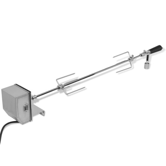 vidaXL BBQ Rotisserie-spyd med Profesjonell Motor Stål 900 mm vidaXL BBQ Rotisserie-spyd med Profesjonell Motor Stål 900 mm