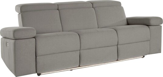 Sofa 3 seter Rayland Grå Sunday Stoff Elektrisk recliner Grå Sunday Stoff Elektrisk recliner