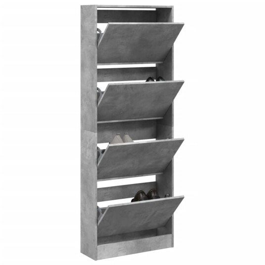 Skoskap betonggrå 60x21x163,5 cm konstruert tre 8721012381421