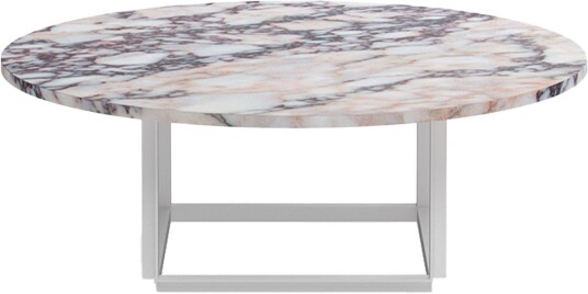 New Works - Florence Coffee Table Ø90 / White Viola Marble Sofabord Studio Hvit Metall/stein