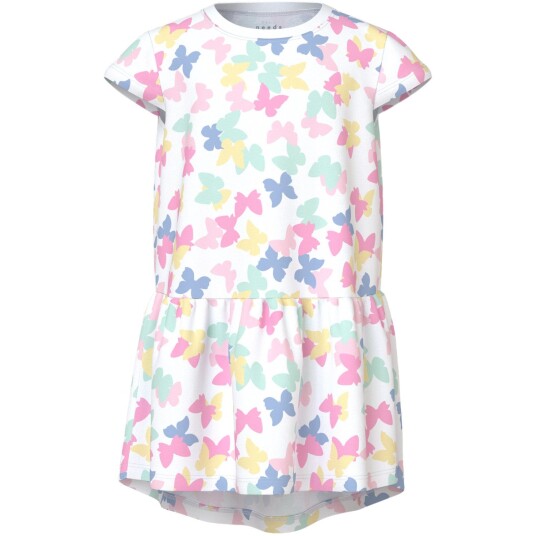 Name It Bright White Butterfly Vigga Kjole F1 Noos 104