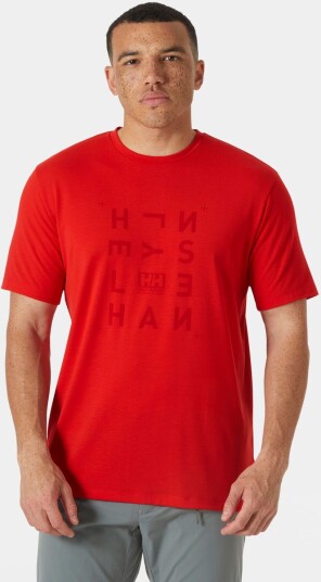 Helly Hansen Menn Skog Recycled Graphic T skjorte Rød M