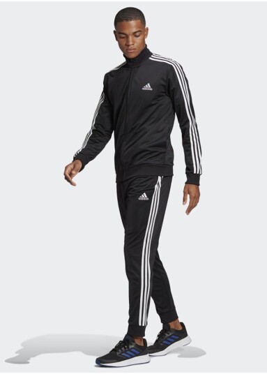 Adidas M 3S Track Suit Black/White 6 Vårjakker