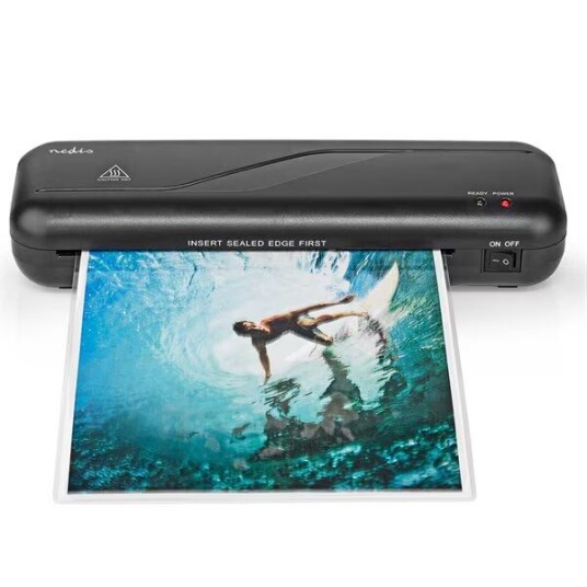 Nedis LAMI112BK4 21 cm Varmlaminator 230 mm/min 12,5 cm A4 Sort Nedis LAMI112BK4 21 cm Varmlaminator 230 mm/min 12,5 cm A4 Sort