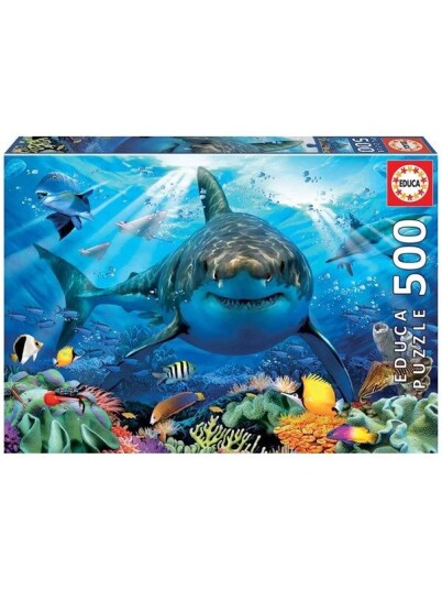 Educa puslespill Stor Hvithai 500 brikker 3D Puslespill Educa puslespill Stor Hvithai 500 brikker 3D Puslespill