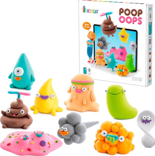 Hey Clay Lufttørkende Leire 3 År+ Poop Oops Hey Clay Lufttørkende Leire 3 År+ Poop Oops