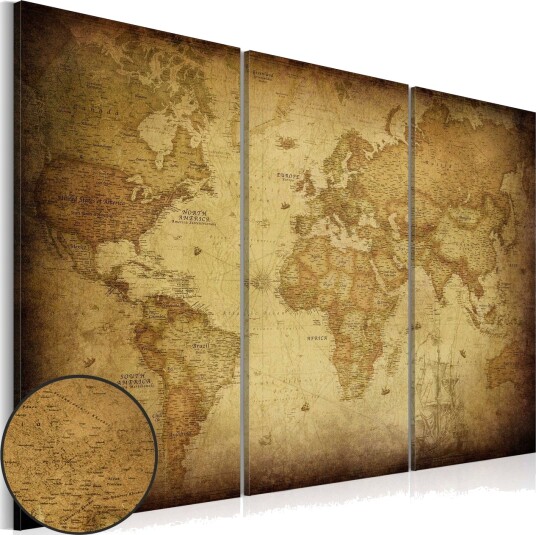 Bilde Old Map Triptych 120x80 Artgeist sp. z o. o.