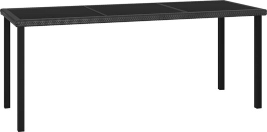 vidaXL Hagebord svart 180x70x73 cm polyrotting