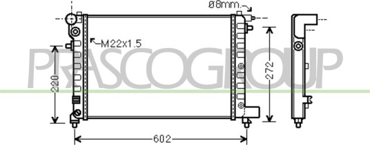 Radiator, motorkjøling PRASCO CI022R004