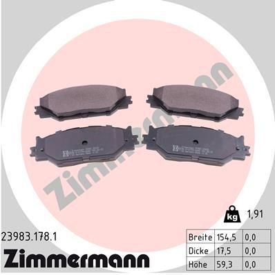 Bremseklosser ZIMMERMANN 23983.178.1 Bremseklosser ZIMMERMANN 23983.178.1