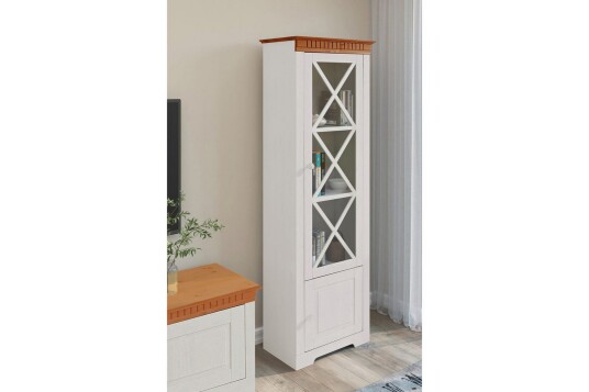 Vitrine Lisa Hvit/Honning   Hvit/Honning