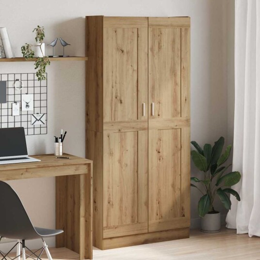Highboard artisan eik 82,5x30,5x185 cm konstruert tre 8721158602237