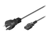 MicroConnect - Strømkabel - DK 2-5A (P) til power IEC 60320 C13 - 5 m - svart - Danmark