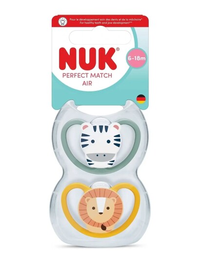 Nuk Perfect Match Air Zebra/Lion Size 6 18 Months Blue Nuk Perfect Match Air Zebra/Lion Size 6 18 Months Blue