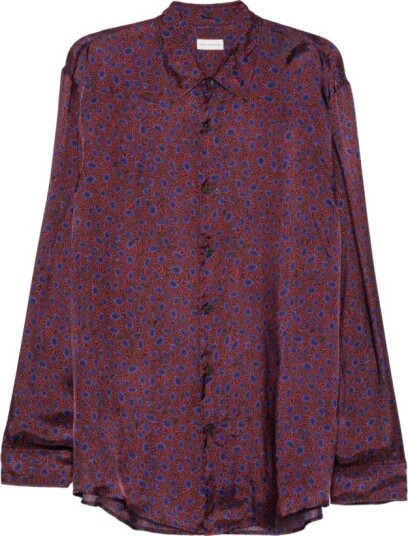 Dries Van Noten, Herre, Skjorter, Rød, M,
