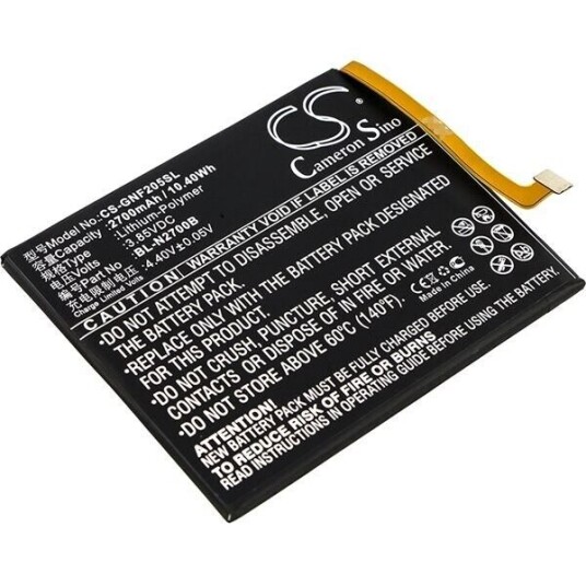 Gionee F205L batteri (2700 mAh 3.85 V, Sort)