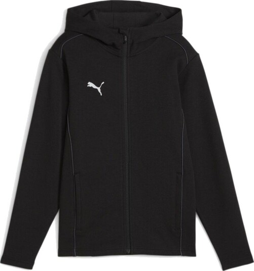 PUMA Hettegenser Teamfinal Casuals Full Zip Svart Barn størrelse 140 cm