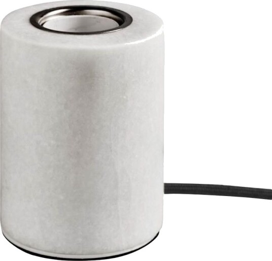 Unison Marble Bordlampe White Silk Matt E27 1.8m tekstilkabel